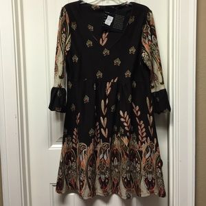 Brown/Cream Dress Never been worn! size XLarge