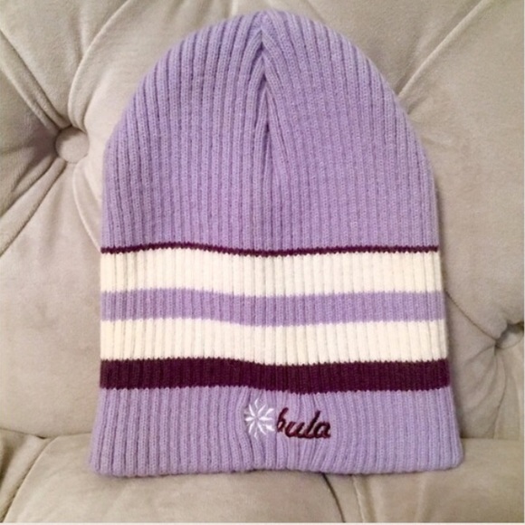 Bula purple striped beanie