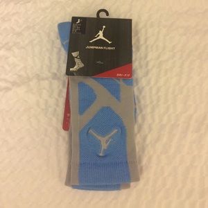 New Nike Jumpman Flight Dri-Fit Small Blue Socks