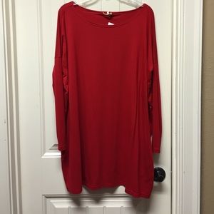 Red Piko Tunic Size Medium