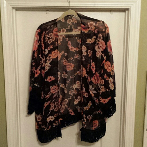 Floral oversized coverup