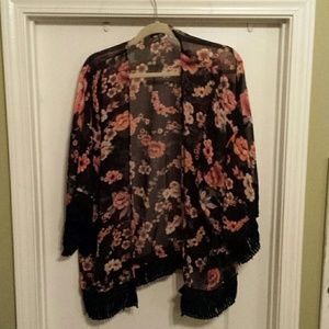 Floral oversized coverup