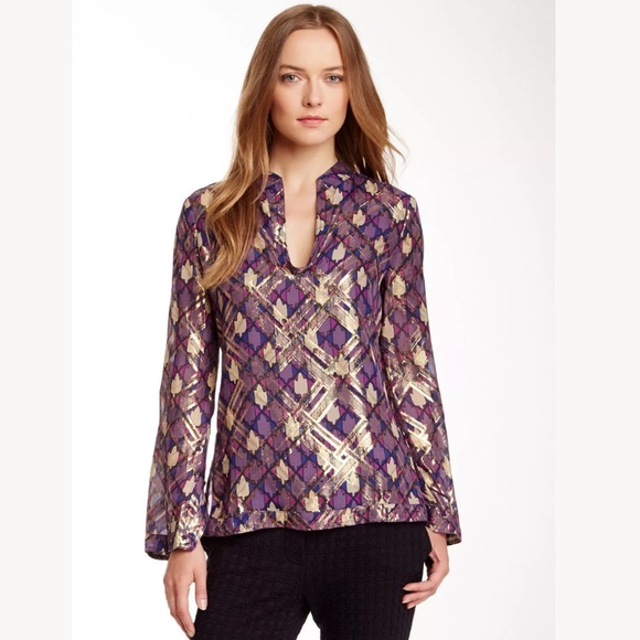 Tory Burch Tops - Exquisite Tory Burch Purple Metallic