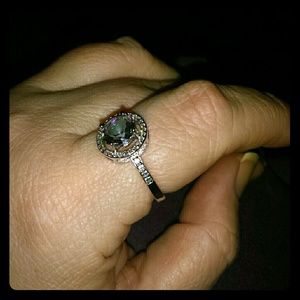 Beautiful .925 Green Mystic Topaz Amethyst Ring