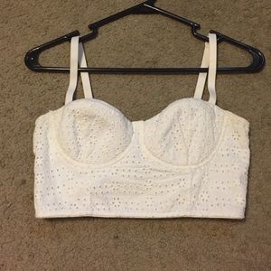 White crop top