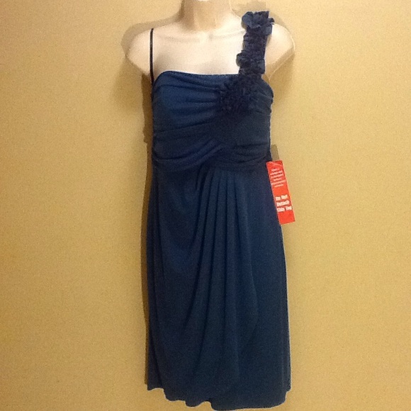 Teal Dress (one strap) - Picture 3 of 4