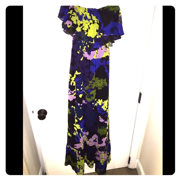 MM Couture Ruffle Maxi Dress Size XS