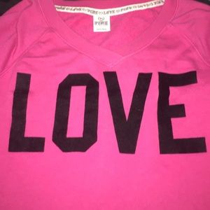 Long Sleeved Love Pink V-Neck