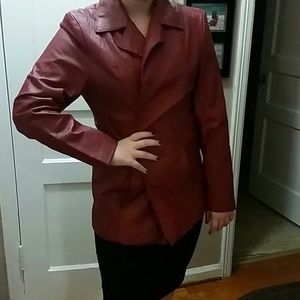 Vintage Red Leather Jacket
