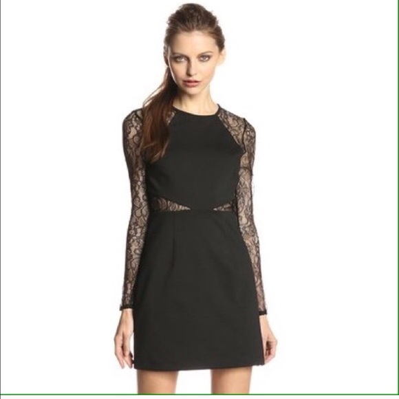 BCBG Dresses & Skirts - BCBG little black dress with lace detail size 2