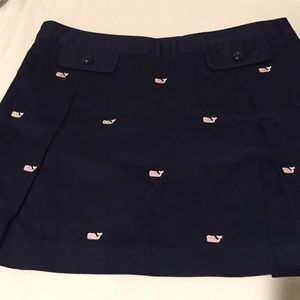 Vineyard Vines whale print navy & pink skirt kids