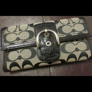 Coach Signature Checkbook Wallet