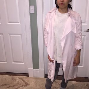 Aritzia light print long flowing trench coat