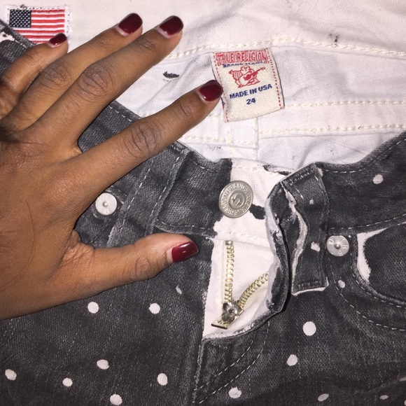 True Religion Brand Jeans Print Polka Dot Jeans - Picture 4 of 4