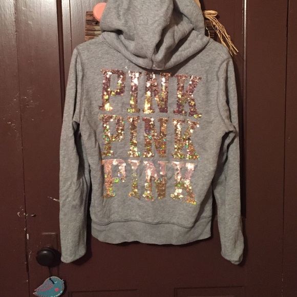 Sequin PINK zip up