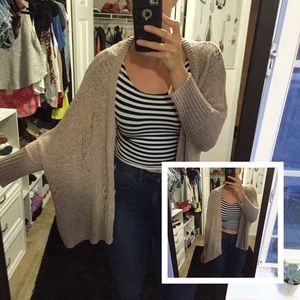 Bar III | slouched distressed button up cardigan