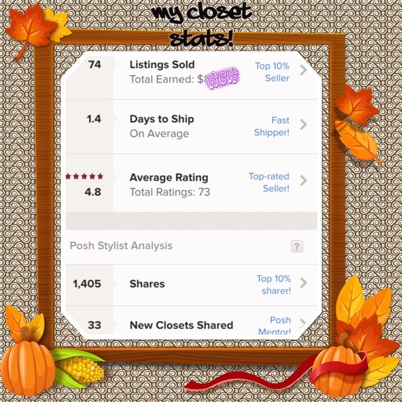 Closet stats TRADES & SALES