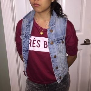 American Eagle Jean jacket vest