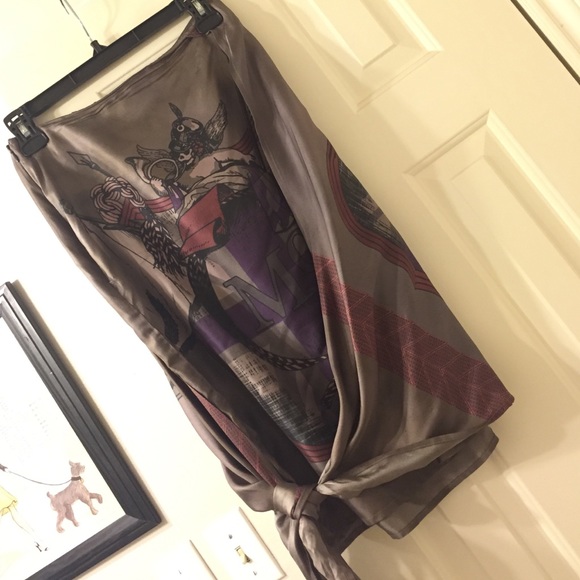 NWT McQ by Alexander McQueen silk skirt