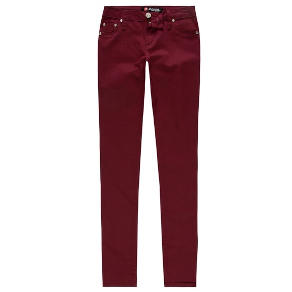maroon jeans