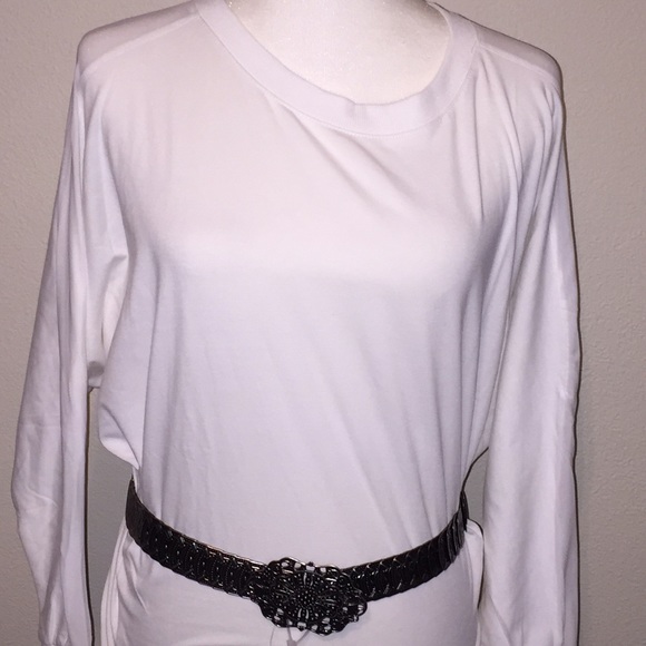 HP 12-13Cream Batwing BlouseChiffon - Picture 3 of 3