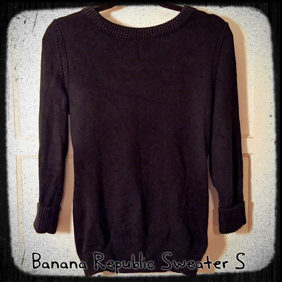 Button shoulder Banana Republic Black Sweater - S