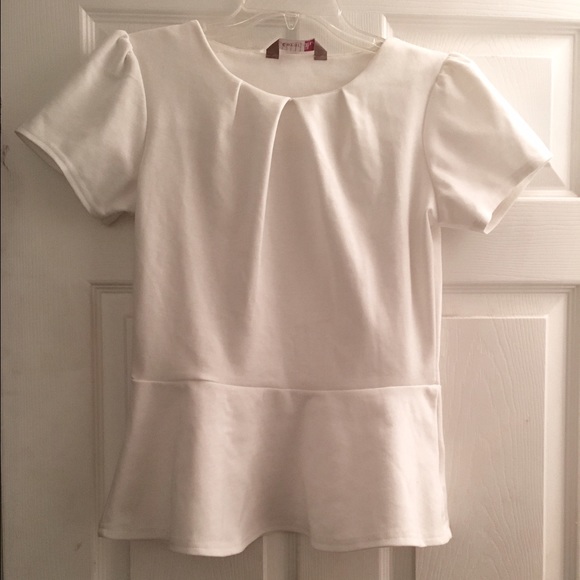 White Peplum top