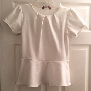 White Peplum top