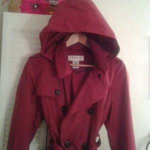 Hooded trench coat