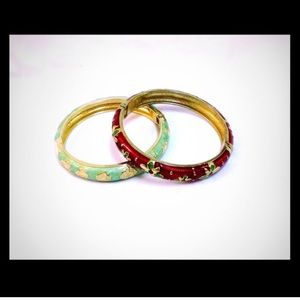 Oriental Porcelain bracelet in Ruby Red