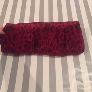 Red with maroon cheetah print