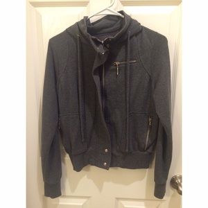 Charcoal hooded jacket