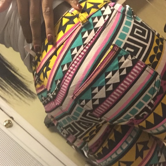 H&M tribal print skinny's!