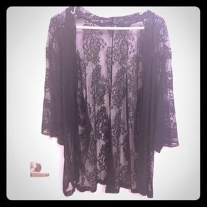 Black Lace Kimono