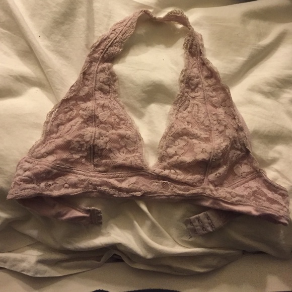 Pins and needles lace halter bra.