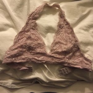Pins and needles lace halter bra.