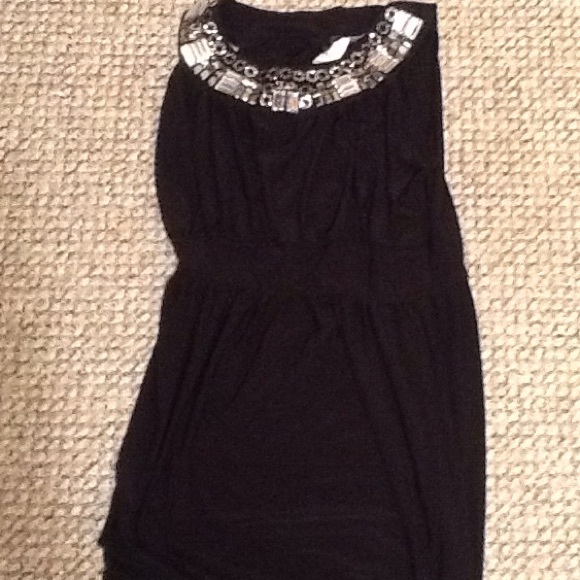 Black and silver prom dress, worn before