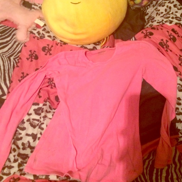 long sleeve pink shirt