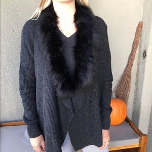 Forever 21 Contemporary Fur Trim Cardigan!