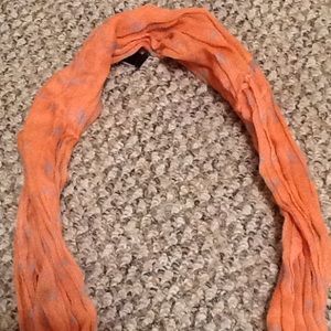 Peach and gray scarf