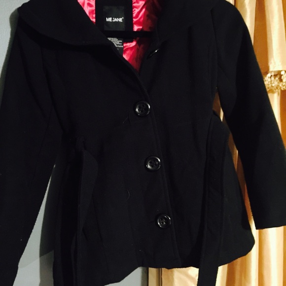 Blk pea coat NWOT