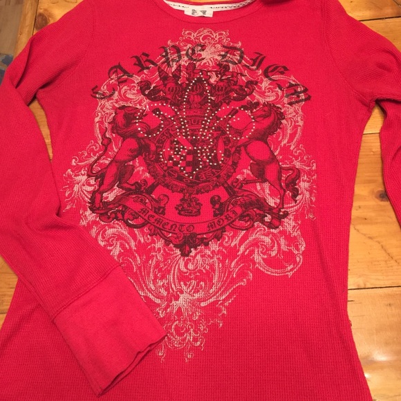 Couture Carpe Diem Red Long Sleeve Shirt