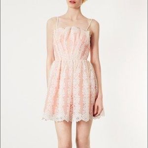 TOPSHOP Petite Strappy Lace Prom Dress size 2