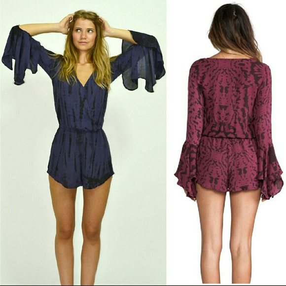 New indah 100% silk parnell romper plum purple xs - Picture 2 of 4