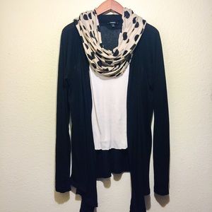 Black draped cardigan from Express