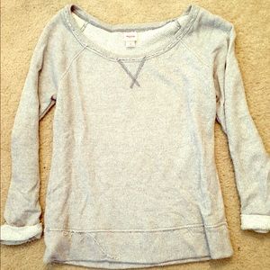 Grey hoodless sweatshirt