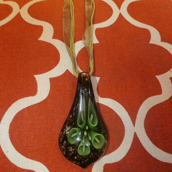 Jewelry - SET: (2) Beautiful Glass Pendant Necklaces