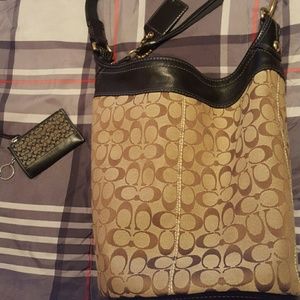 Authentic Coach Purse and Key Chain Wallet