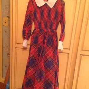 Ladies Vintage style plaid maxi dress Ladies Vintage style plaid maxi dress