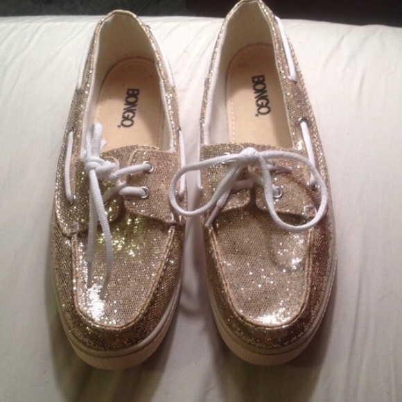 Gold glitter boat shoes - Picture 2 of 3